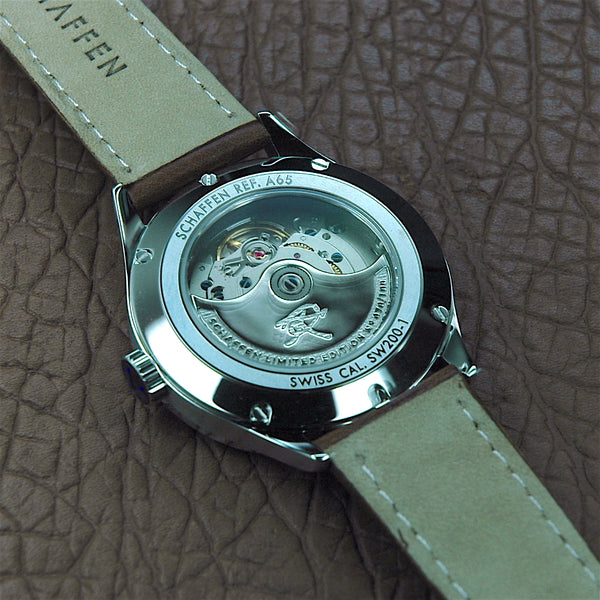 A65 Dress Watch with engraved initial on rotor