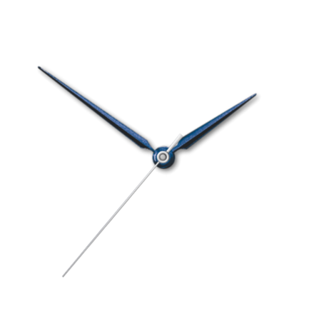 A65 - Faceted Alpha - Blue Hour, Minute & Silver Seconds