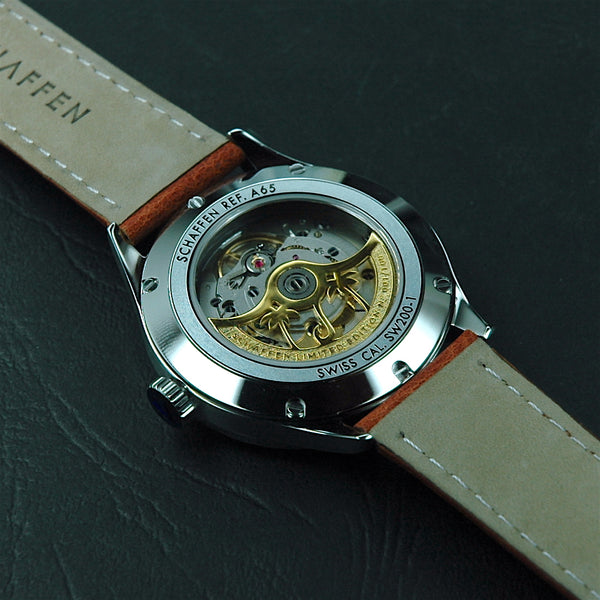 A65 Dress Watch with 18K yellow-gold-plated rotor