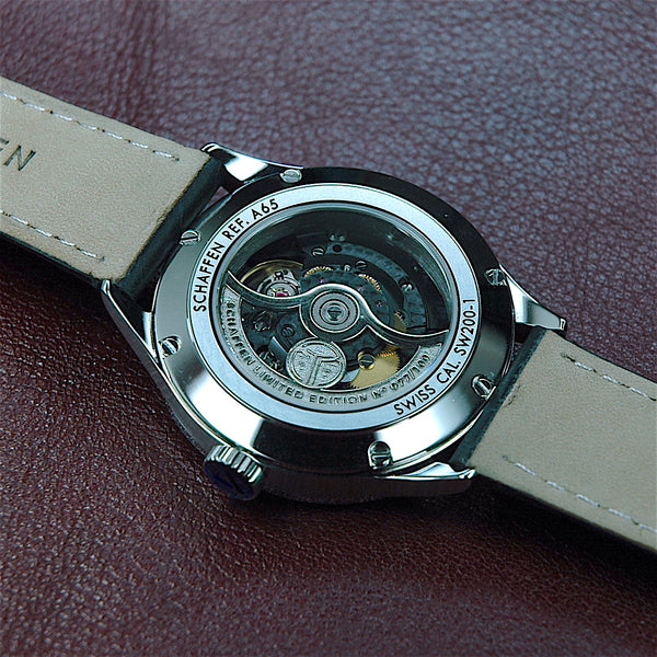 A65 Dress Watch with custom emblem on rotor