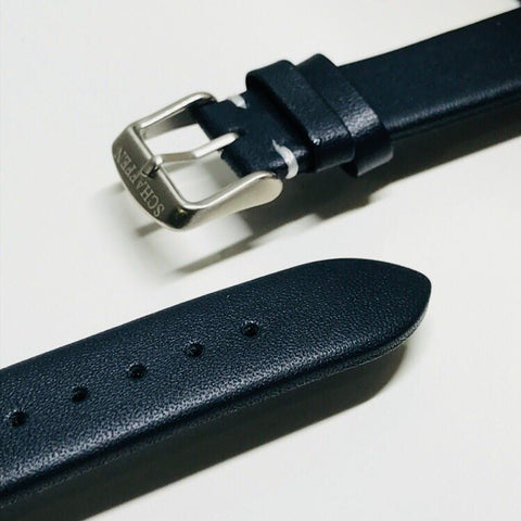 18mm Navy Blue Calf Leather Strap (Top-grain Leather)